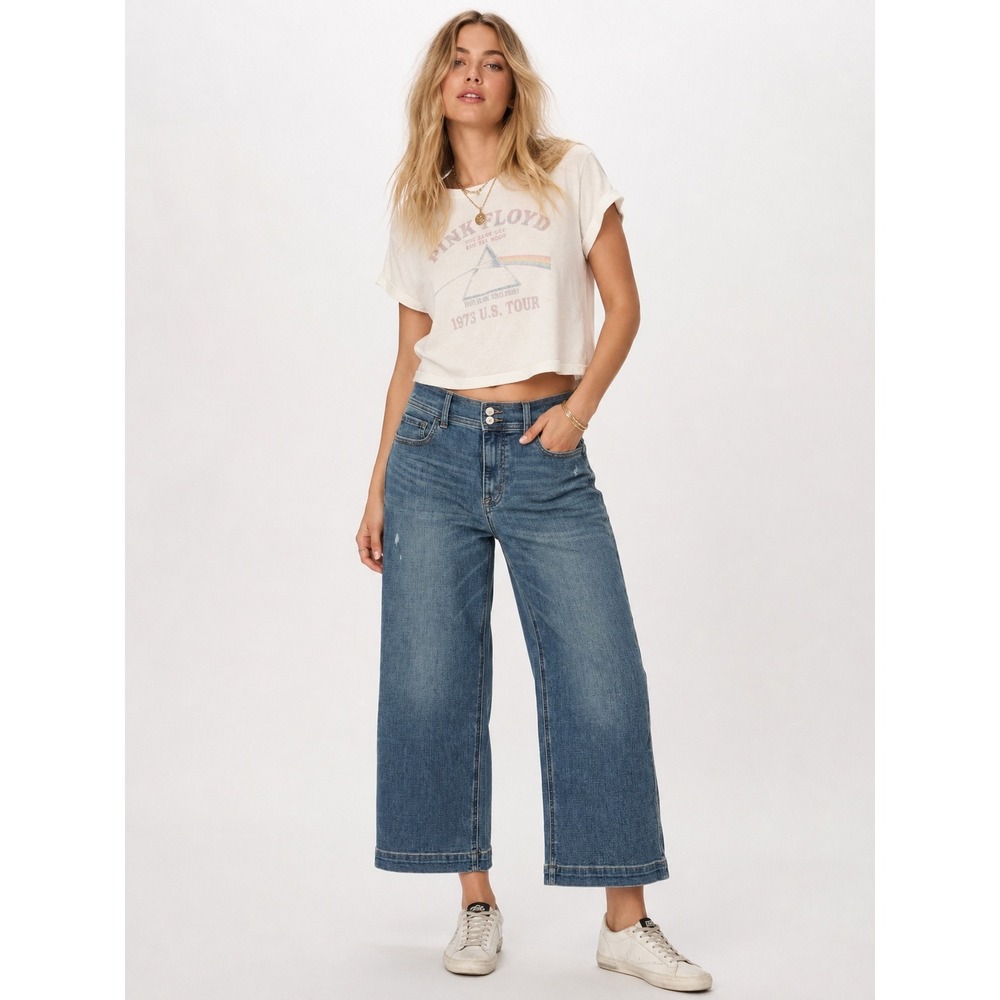 Studio Blue Steph Retro Wide Leg Jeans Indigo Flower Child SIze 29 NWT